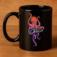 Octopus DJ Electronic Music Techno Rave Party 11oz C Handle Ceramic Mug