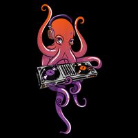 Octopus DJ Electronic Music Techno Rave Party Drawstring Bag