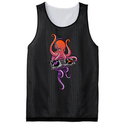 Octopus DJ Electronic Music Techno Rave Party Mesh Reversible Basketball Jersey Tank