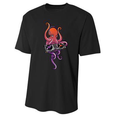 Octopus DJ Electronic Music Techno Rave Party Performance Sprint T-Shirt