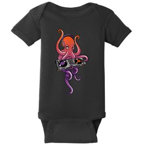 Octopus DJ Electronic Music Techno Rave Party Baby Bodysuit