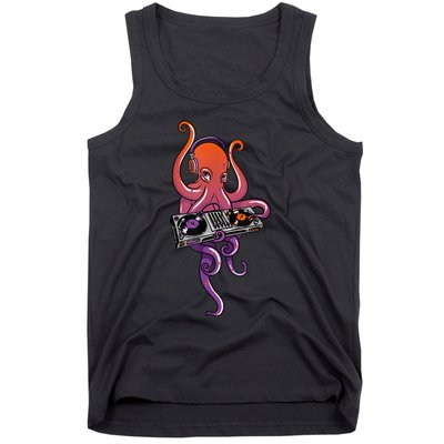 Octopus DJ Electronic Music Techno Rave Party Tank Top