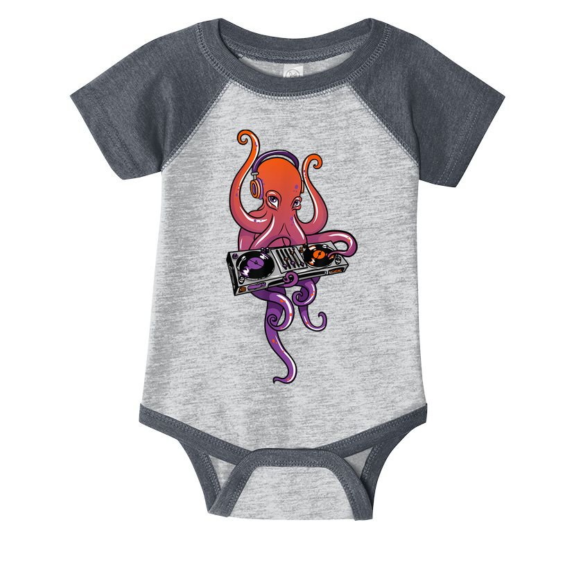 Octopus DJ Electronic Music Techno Rave Party Infant Baby Jersey Bodysuit