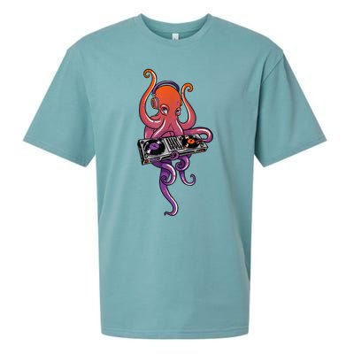 Octopus DJ Electronic Music Techno Rave Party Sueded Cloud Jersey T-Shirt