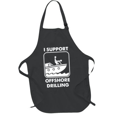 Offshore Drilling Funny Gift Full-Length Apron With Pockets