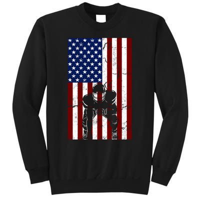 Offensive D-Line Football Pittsburgh Lineman American flag Sweatshirt