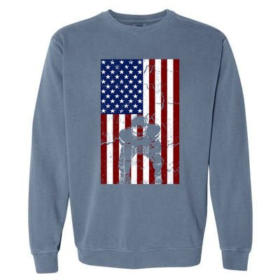 Offensive D-Line Football Pittsburgh Lineman American flag Garment-Dyed Sweatshirt