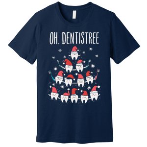 Oh Dentistree Funny Dental Christmas Tooth Hygienist Dentist Premium T-Shirt