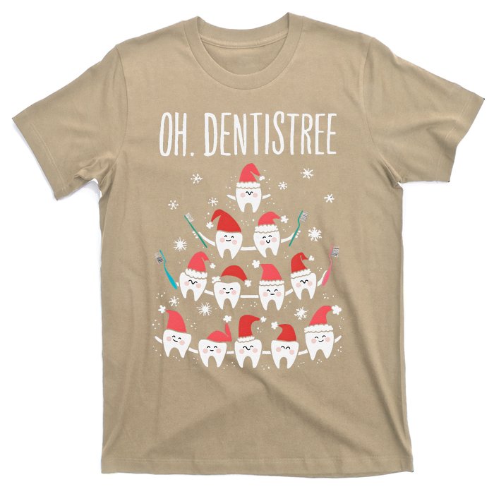 Oh Dentistree Funny Dental Christmas Tooth Hygienist Dentist T-Shirt