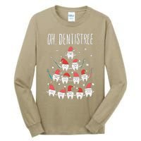 Oh Dentistree Funny Dental Christmas Tooth Hygienist Dentist Tall Long Sleeve T-Shirt