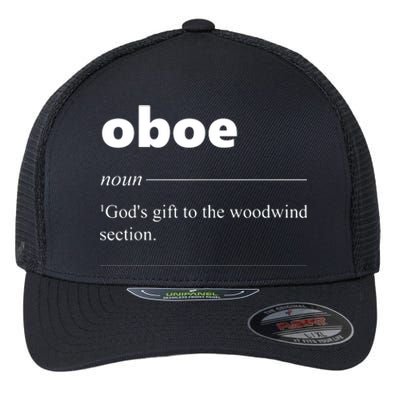 Oboe Definition Funny Gift For Oboist Oboe Lover Flexfit Unipanel Trucker Cap