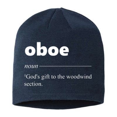 Oboe Definition Funny Gift For Oboist Oboe Lover Sustainable Beanie