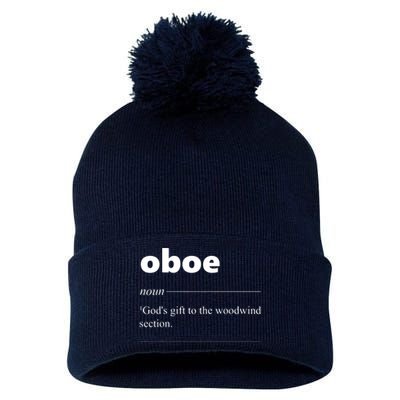 Oboe Definition Funny Gift For Oboist Oboe Lover Pom Pom 12in Knit Beanie