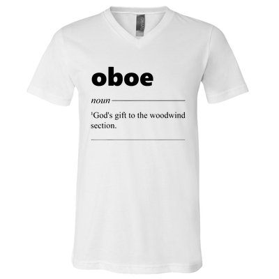 Oboe Definition Funny Gift For Oboist Oboe Lover V-Neck T-Shirt