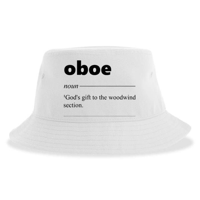 Oboe Definition Funny Gift For Oboist Oboe Lover Sustainable Bucket Hat