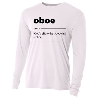 Oboe Definition Funny Gift For Oboist Oboe Lover Cooling Performance Long Sleeve Crew