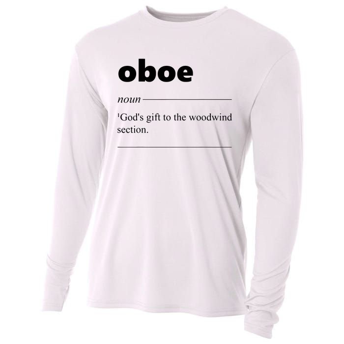 Oboe Definition Funny Gift For Oboist Oboe Lover Cooling Performance Long Sleeve Crew