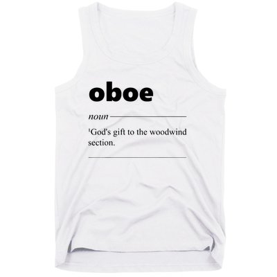 Oboe Definition Funny Gift For Oboist Oboe Lover Tank Top