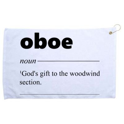 Oboe Definition Funny Gift For Oboist Oboe Lover Grommeted Golf Towel