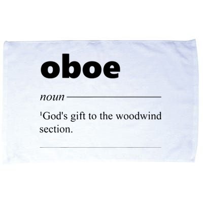 Oboe Definition Funny Gift For Oboist Oboe Lover Microfiber Hand Towel