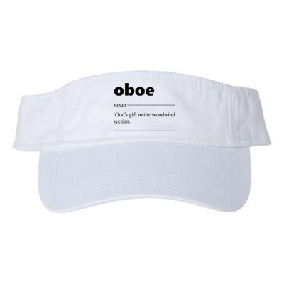 Oboe Definition Funny Gift For Oboist Oboe Lover Valucap Bio-Washed Visor