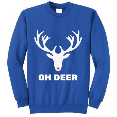 Oh Deer Funny Rudolph Antlers Christmas Winter Holidays Cool Gift Sweatshirt