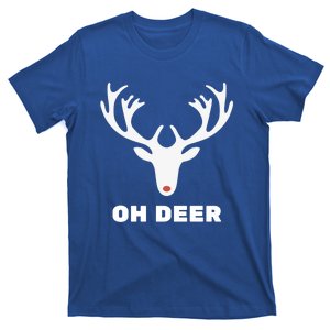 Oh Deer Funny Rudolph Antlers Christmas Winter Holidays Cool Gift T-Shirt