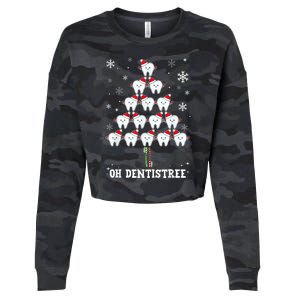 Oh Dentistree Funny Christmas Tree Dental Hygiene Cropped Pullover Crew