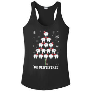 Oh Dentistree Funny Christmas Tree Dental Hygiene Ladies PosiCharge Competitor Racerback Tank