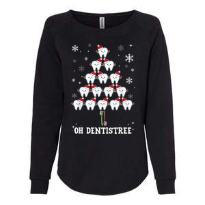 Oh Dentistree Funny Christmas Tree Dental Hygiene Womens California Wash Sweatshirt