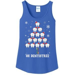 Oh Dentistree Funny Christmas Tree Dental Hygiene Ladies Essential Tank