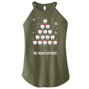 Oh Dentistree Funny Christmas Tree Dental Hygiene Women's Perfect Tri Rocker Tank