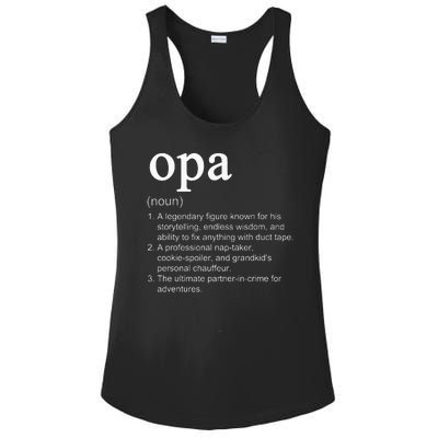 Opa Definition Funny Cool Ladies PosiCharge Competitor Racerback Tank