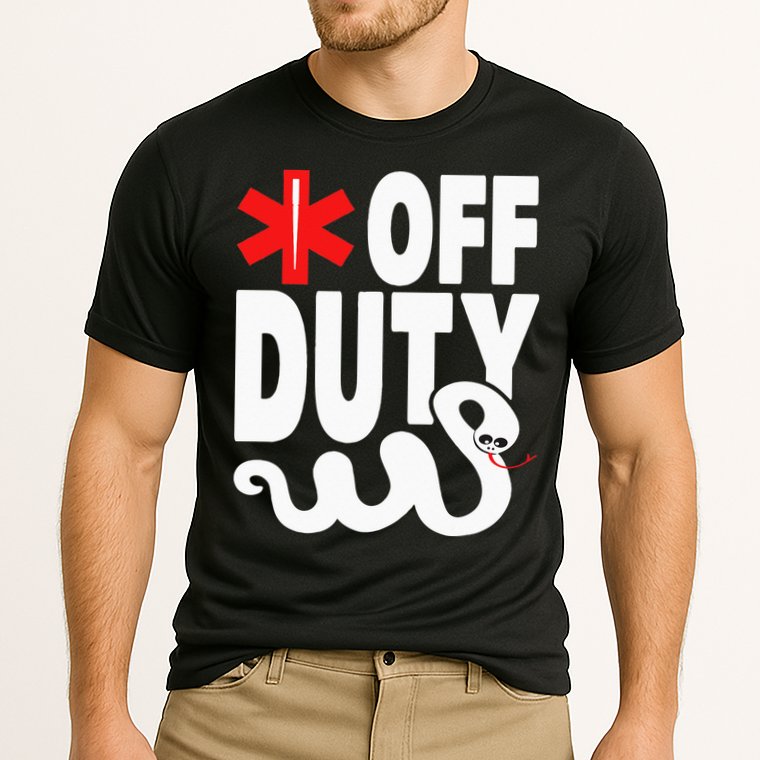 Off Duty Funny EMT EMS Paramedic Cooling Performance Crew T-Shirt