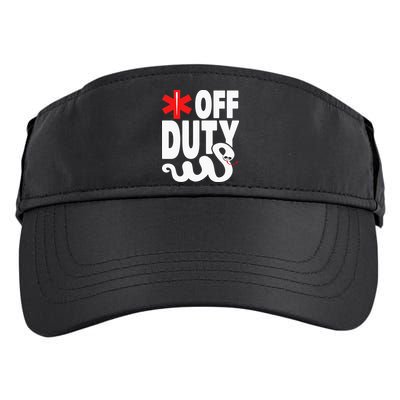 Off Duty Funny EMT EMS Paramedic Adult Drive Performance Visor