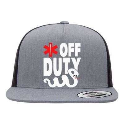 Off Duty Funny EMT EMS Paramedic Flat Bill Trucker Hat