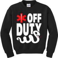 Off Duty Funny EMT EMS Paramedic Kids Sweatshirt