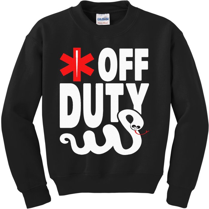 Off Duty Funny EMT EMS Paramedic Kids Sweatshirt