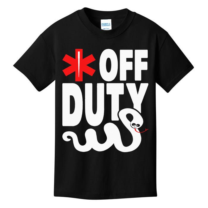 Off Duty Funny EMT EMS Paramedic Kids T-Shirt