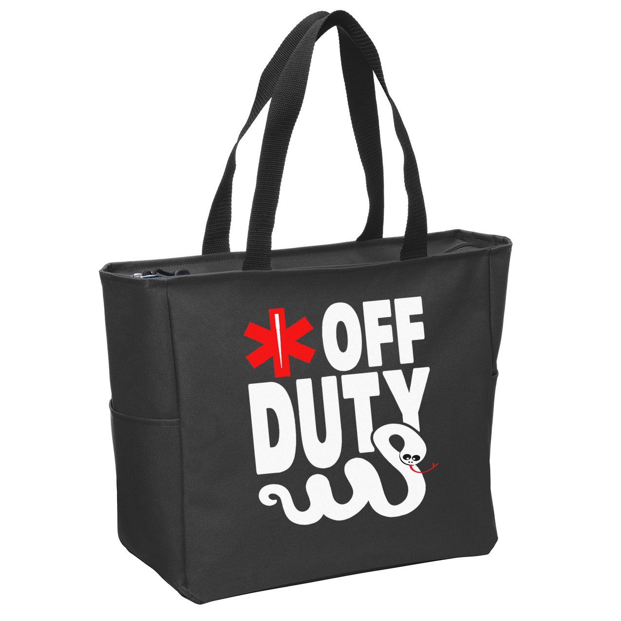 Off Duty Funny EMT EMS Paramedic Zip Tote Bag