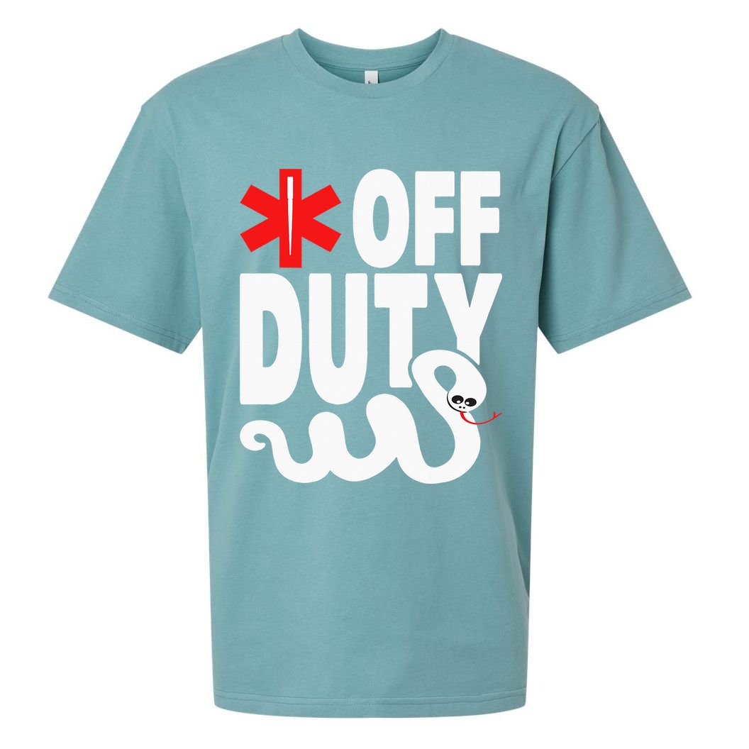 Off Duty Funny EMT EMS Paramedic Sueded Cloud Jersey T-Shirt