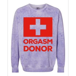 Orgasm Donor Funny Lazy Halloween Costume Colorblast Crewneck Sweatshirt