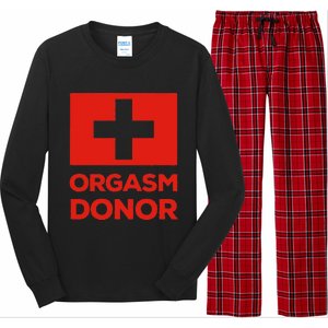 Orgasm Donor Funny Lazy Halloween Costume Long Sleeve Pajama Set