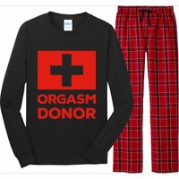 Orgasm Donor Funny Lazy Halloween Costume Long Sleeve Pajama Set