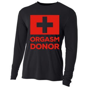 Orgasm Donor Funny Lazy Halloween Costume Cooling Performance Long Sleeve Crew