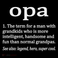 Opa Definition Funny Opa Grandpa Full-Length Apron With Pockets