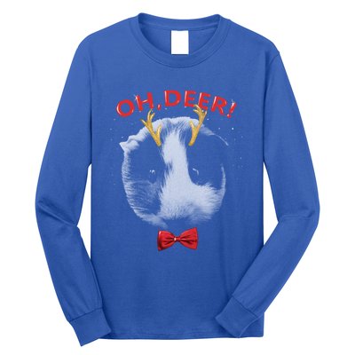 Oh Deer Guinea Pig Xmas Red Bowtie Gift Long Sleeve Shirt