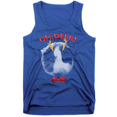 Oh Deer Guinea Pig Xmas Red Bowtie Gift Tank Top