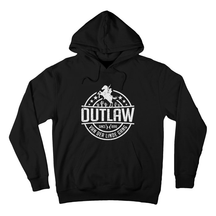 Outlaw DutchS Gang Red Horse & Cowboy Adventure Hoodie