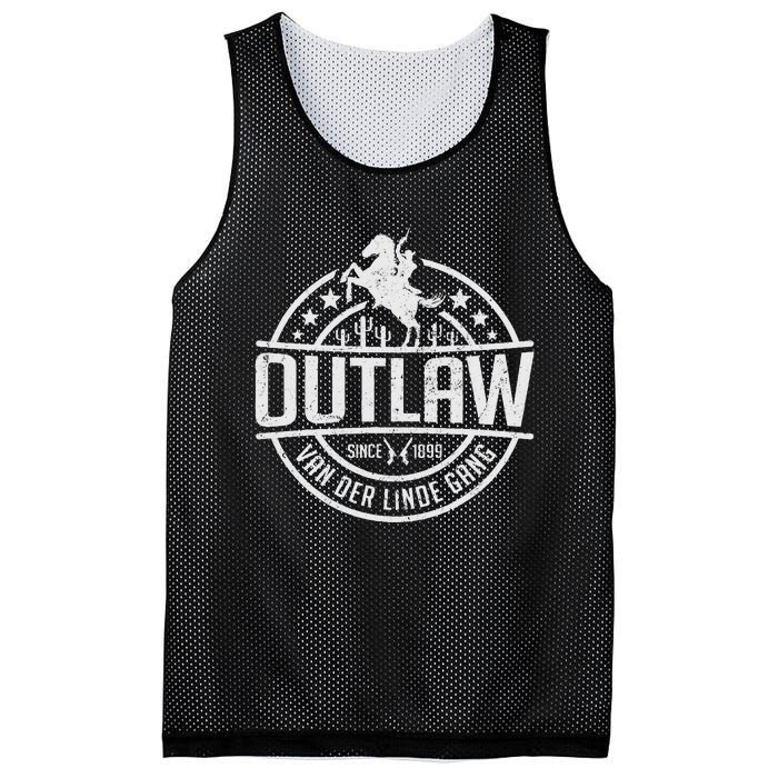 Outlaw DutchS Gang Red Horse & Cowboy Adventure Mesh Reversible Basketball Jersey Tank